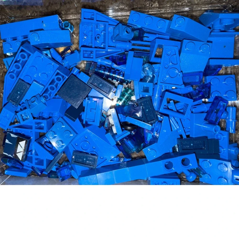 Blue LEGO Bulk Lot Assorted Bricks Plates Specialty‎ Pieces 11.6oz Mixed Parts